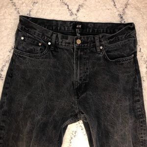 H&M lightwash black jeans